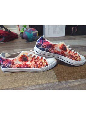 Stranger Things Custom Print Canvas Shoes Women's Size 11 (41 European) Lace Up